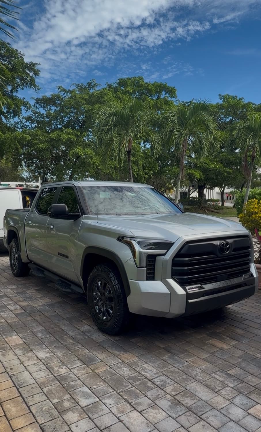 Silver Toyota Tundra after a detail